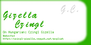 gizella czingl business card